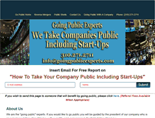 Tablet Screenshot of goingpublicexperts.com